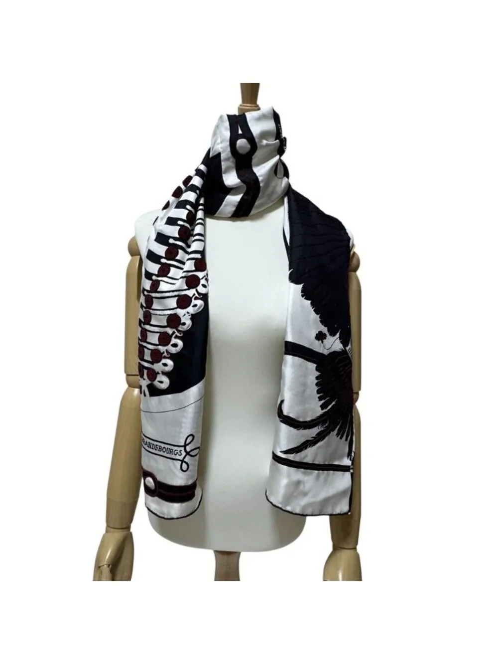 Hermes Brazil & Brandebre Bead Shawl Scarf